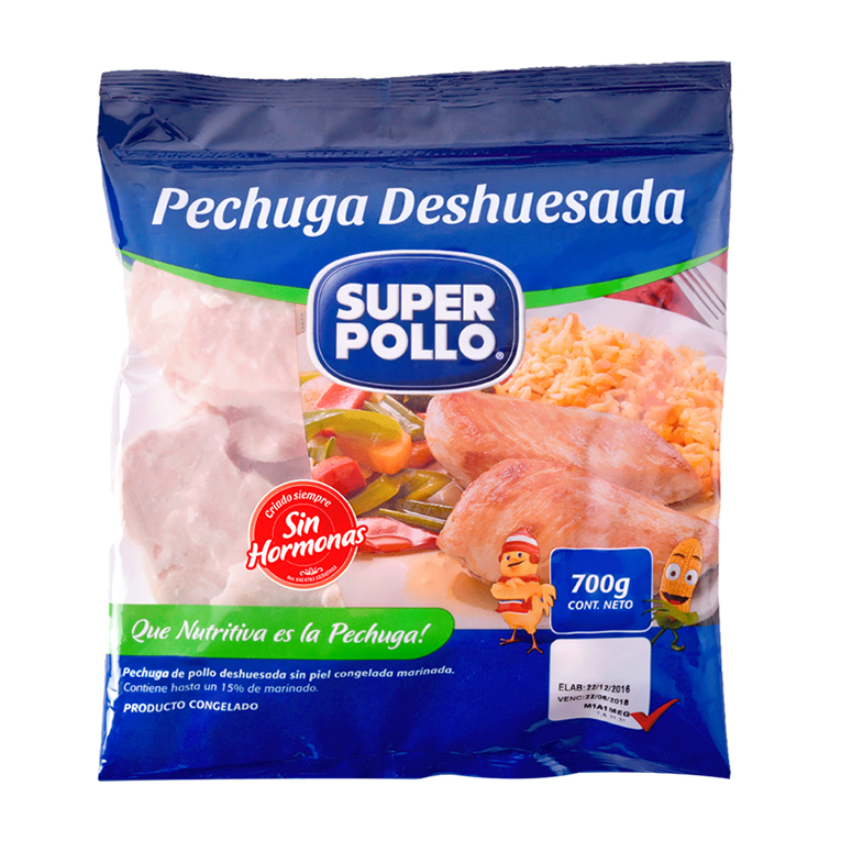 PECHUGA DESHUESADA SUPER POLLO 700G PECHUGA DESHUESADA SUPER POLLO 700G - Imagen 1