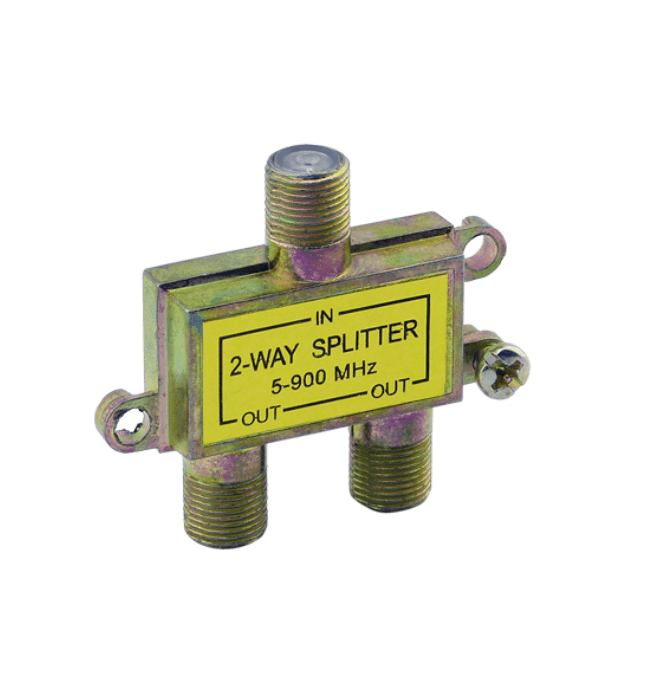Splitter coaxial dorado 1x2 Splitter coaxial dorado 1x2 - Imagen 1