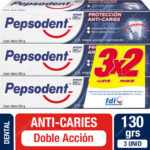 Pasta Dental Protección Anticaries Pepsodent 130 g c/u 3 Unid