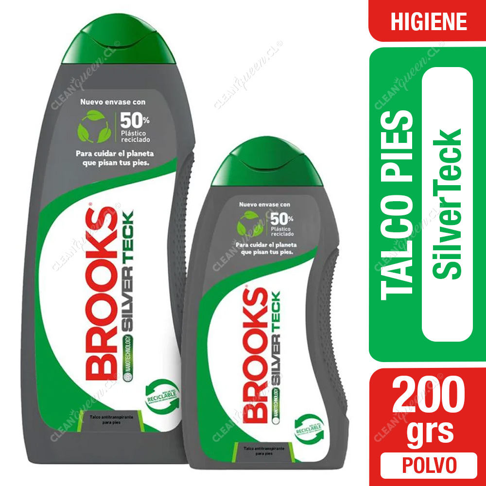 talco-pies-brooks-silver-teck-80-g-120-g-pack-2 Talco Pies Brooks SilverTeck 80 g + 120 g Pack - Imagen 1