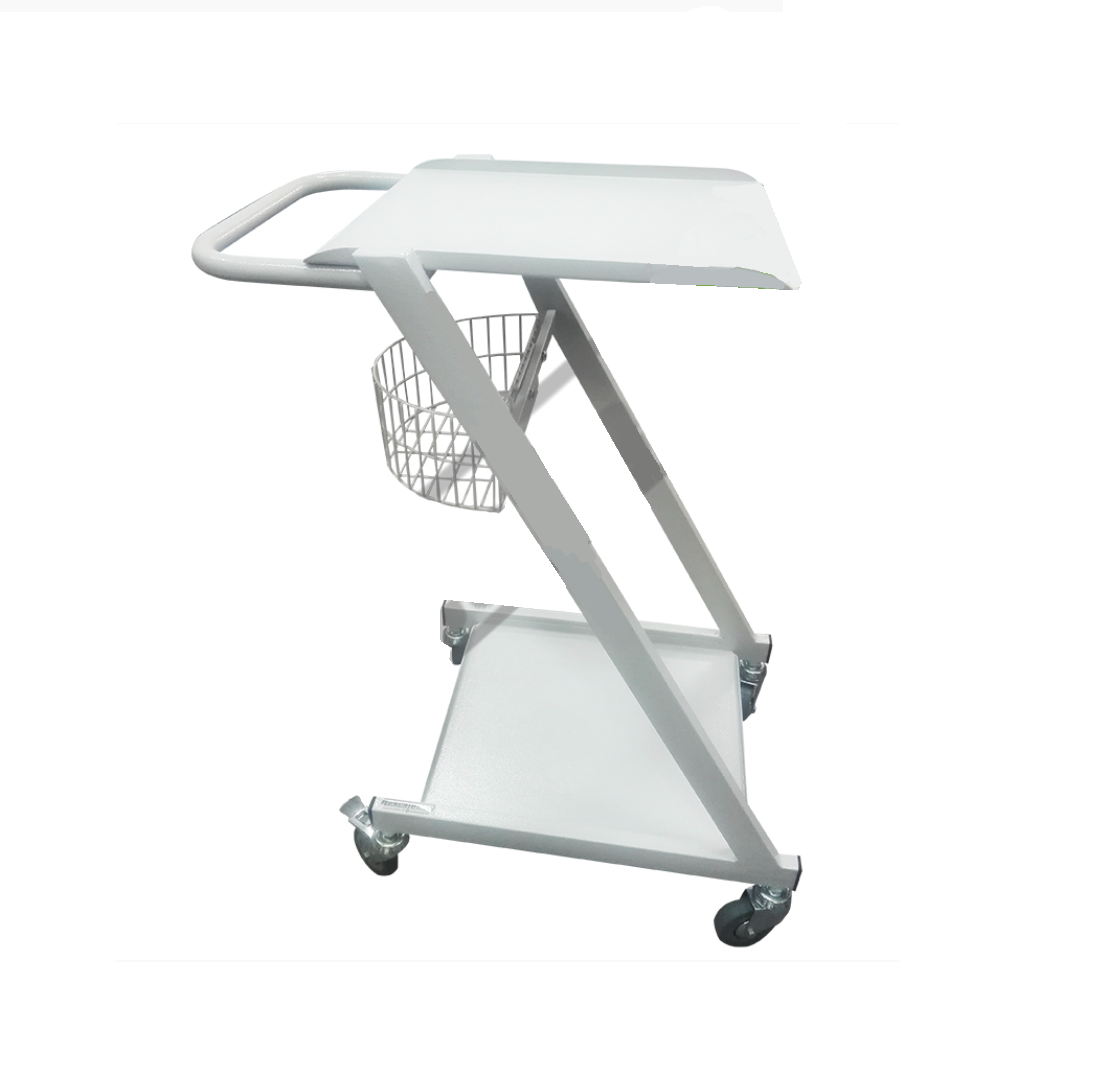 CARRO-TIPO-Z-PARA-MONITOR-FETAL-1 Carro de traslado tipo Z con canasto para equipos médicos - Imagen 1