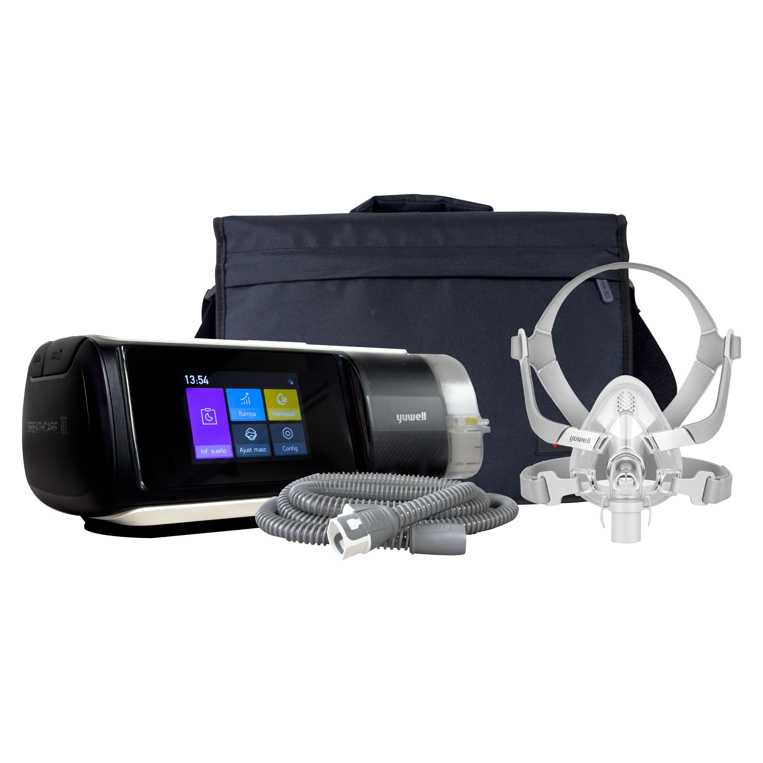 Auto CPAP YH-680 4G + Tubo Calefaccionado y Mascarilla Buconasal YF-02