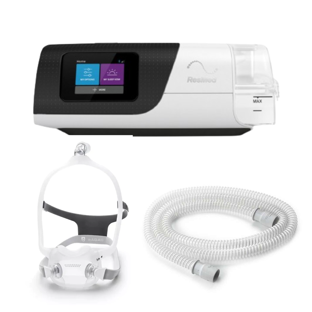 Auto CPAP AirSense 11 Resmed con Tubo Estándar y Mascarilla Buconasal Dreamwear Full Face