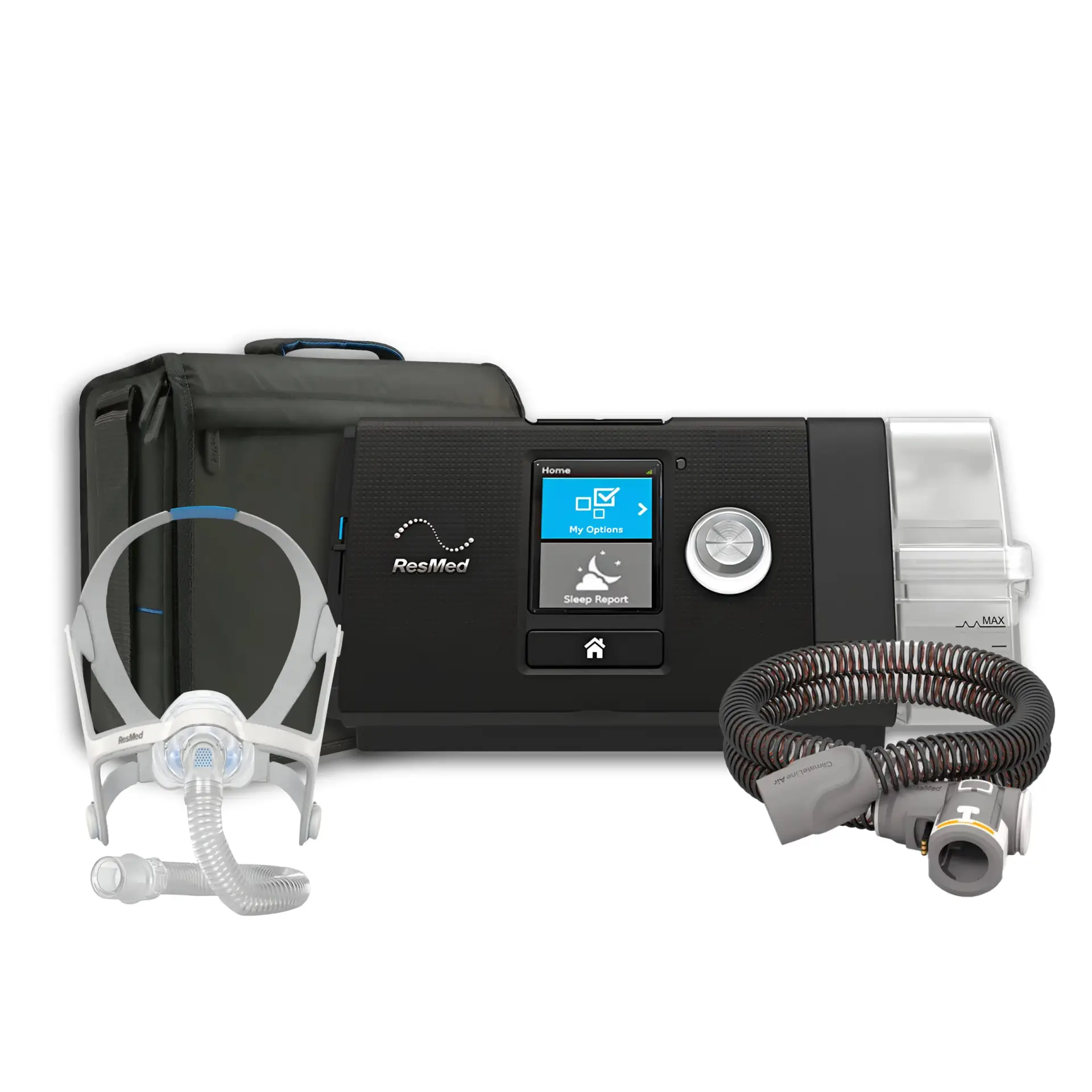 Auto CPAP AirSense 10 Resmed con Tubo Calefaccionado y Mascarilla Nasal Airfit N20